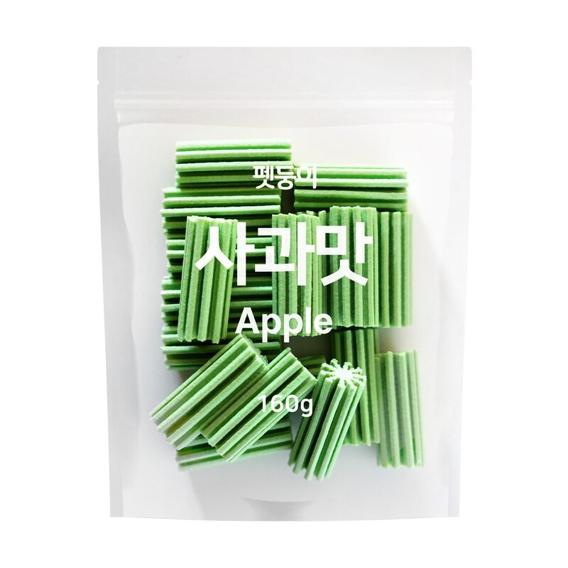 펫둥이 이가튼튼 강아지 덴탈껌 3가지맛 480g 사과맛+블루베리맛+딸기맛, 1개