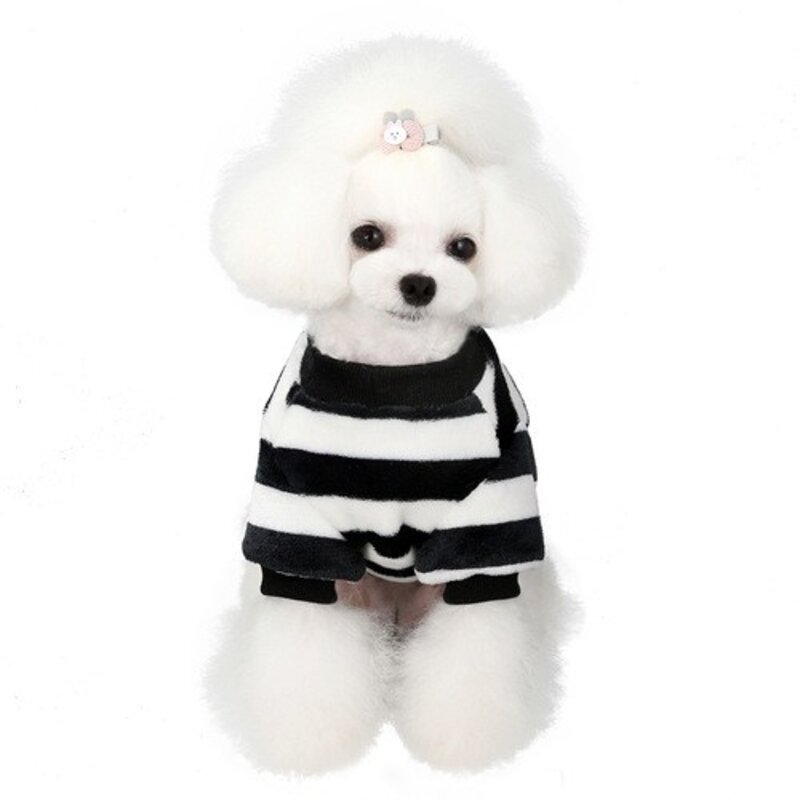강아지 고양이 옷 따듯한 극세사 부드러운 기모 티셔츠 실내복 수면옷, 블루, 1개