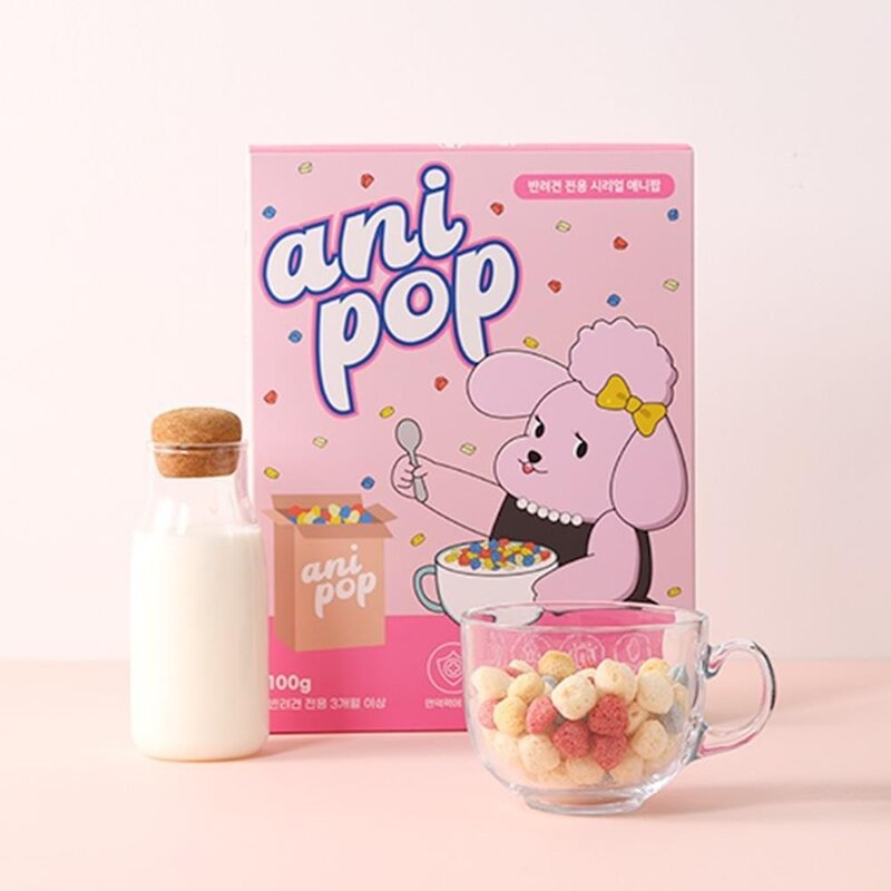 강아지 애니먼 애니팝 반려견전용 간식 시리얼 100g 강아지케이크 강아지훈련 시저강아지, 1개