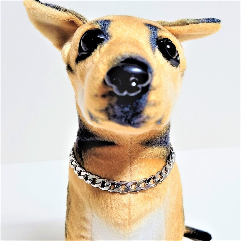 서은이네 써지컬스틸 체인목줄 강아지목걸이 고양이목걸이 소중대형견묘 목걸이 (11종), 목줄A실버, 20cm, 1개
