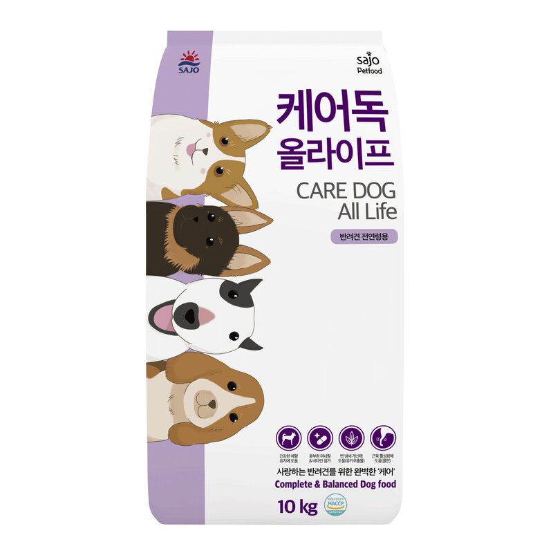 사조동아원 반려동물 전연령용 케어독 올라이프 건식사료, 닭, 10kg, 2개