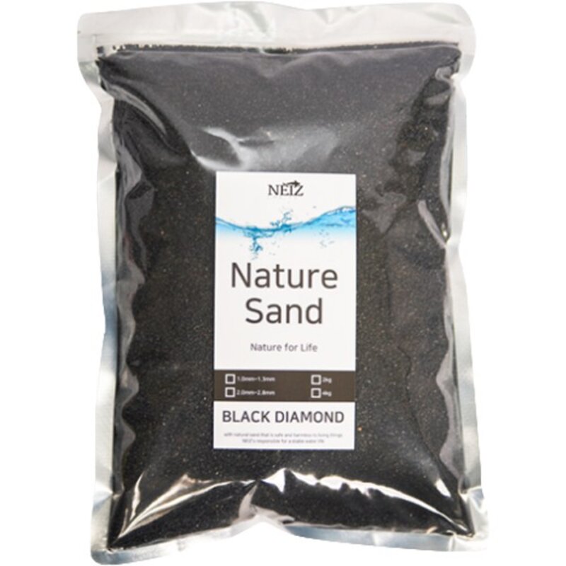 NEIZ 네이처샌드 다이아몬드 바닥재 1~1.3mm 2kg, 블랙, 1개