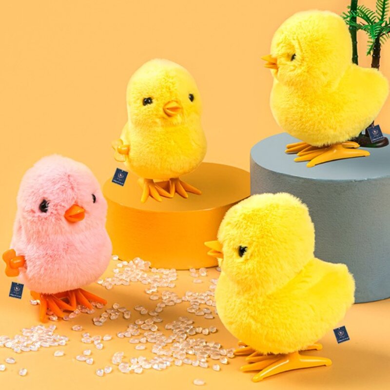 딩동펫 고양이 애니멀 태엽 인형 장난감, 병아리옐로우, 1개