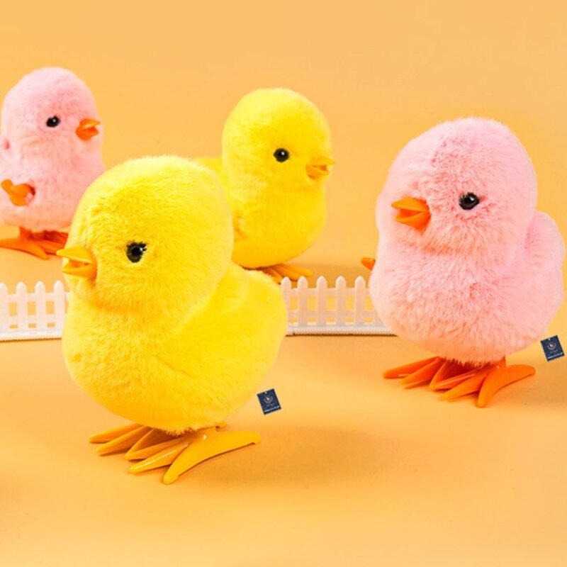 딩동펫 고양이 애니멀 태엽 인형 장난감, 병아리옐로우, 1개