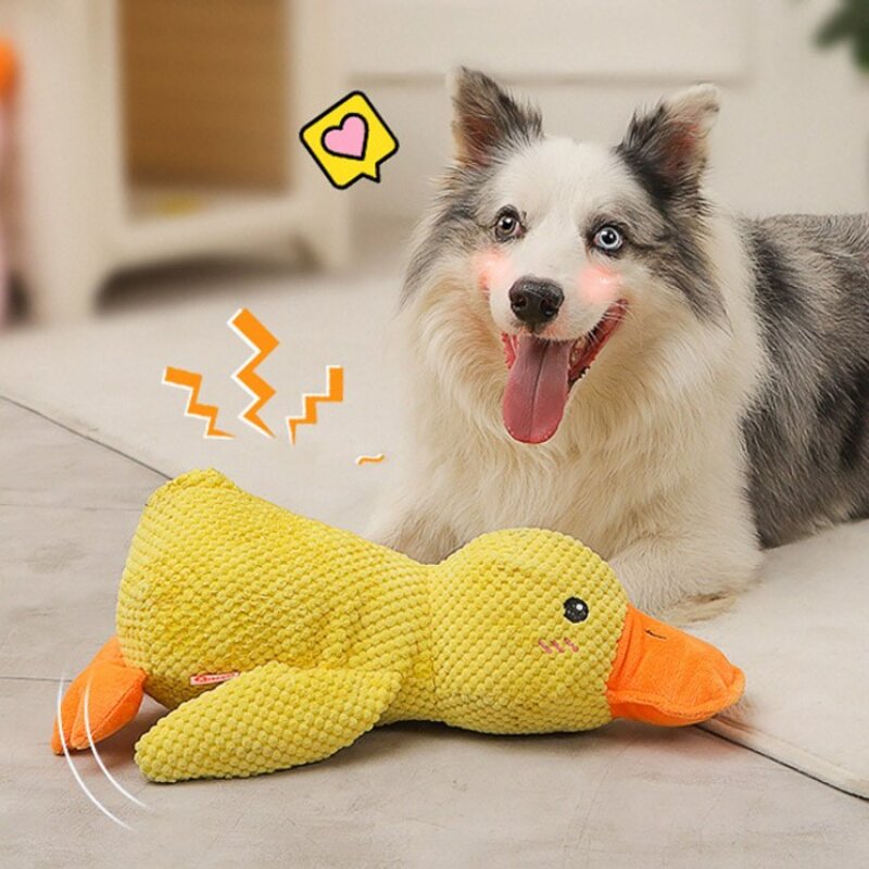 딩동펫 반려동물 꽥꽥이 대왕오리 애착인형, 옐로우, 1개