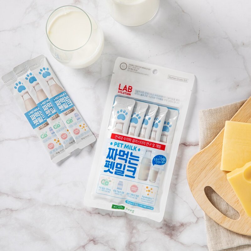 짜먹는 펫밀크 12g x 25개입 강아지 고양이 츄르 우유 간식, 25개