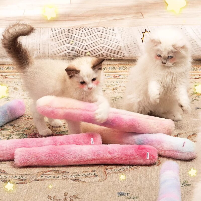 요미펫 고양이 캣닢 마따따비 롱 스틱 인형 3종 세트, 레드 + 민트 + 퍼플, 1세트
