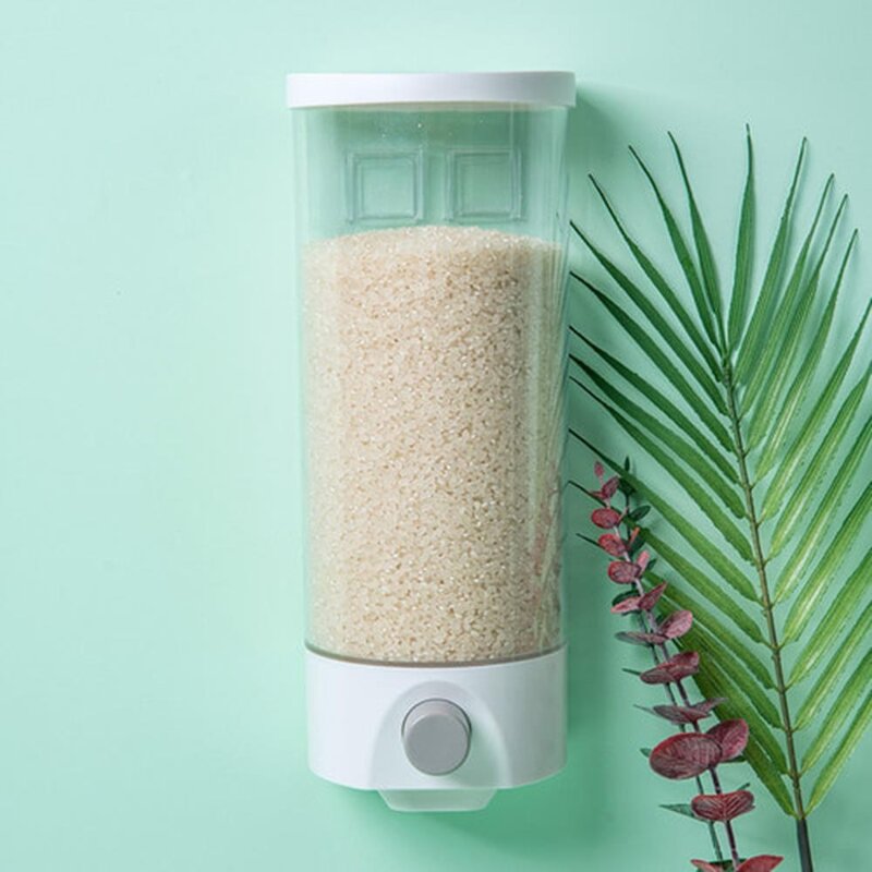 1500ml 부착식 시리얼 애견 간식통 보관함 부착가능 콘푸레이크 강아지밥, 1개