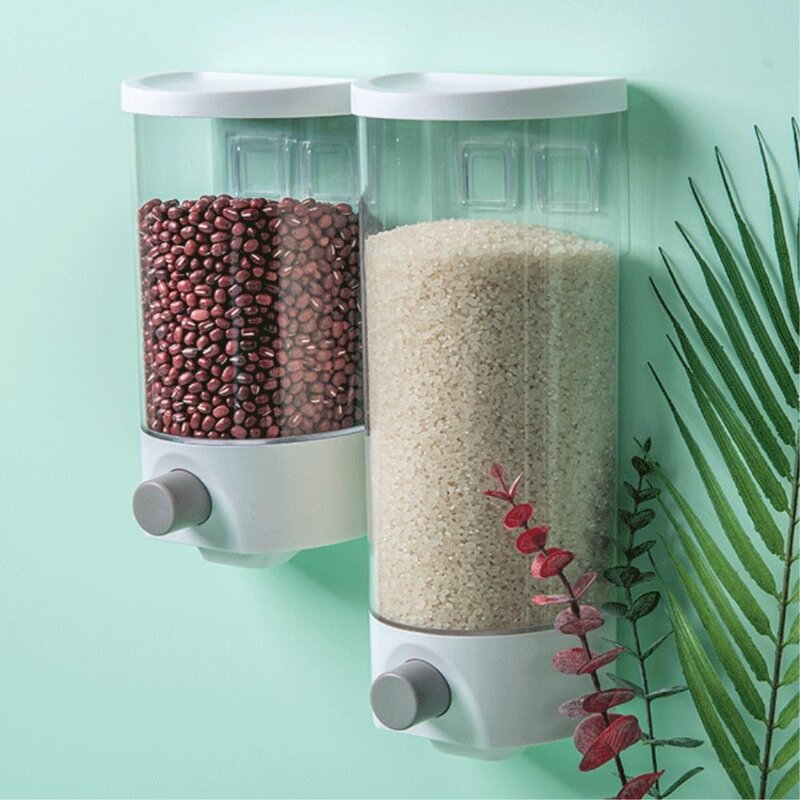 1500ml 부착식 시리얼 애견 간식통 보관함 부착가능 콘푸레이크 강아지밥, 1개