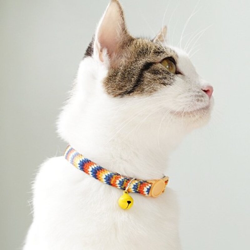 냥이마트 고양이 강아지 목걸이 반려동물 패션 악세사리 2개, 노랑(옐로우), 1개