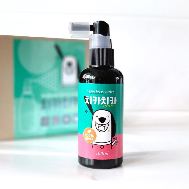 치카치카쿨 100ml * 1개. 강아지 고양이 뿌리는 치약 잇몸건강특화 충치예방 강아지입냄새 손쉬운 치아관리, 1개