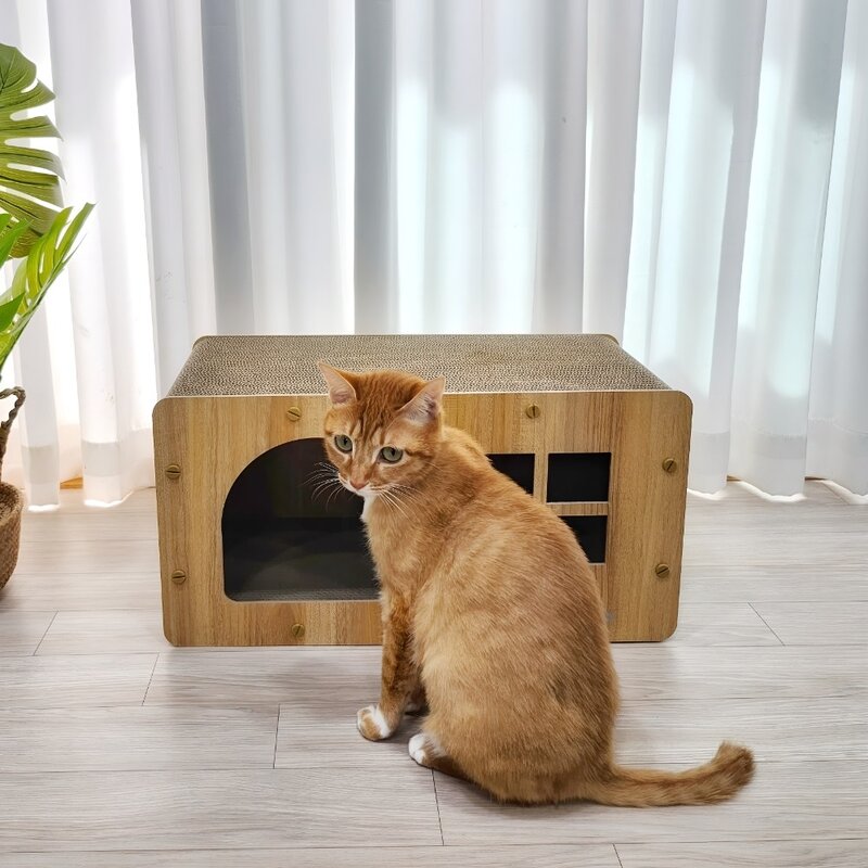 펫카 고양이 스크래쳐 직사각형 숨숨집 리필형, 본품, 1개