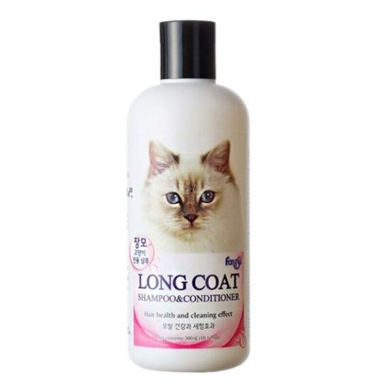 포켄스 고양이 샴푸 린스 고양이 목욕 장모전용 300ml, 1개