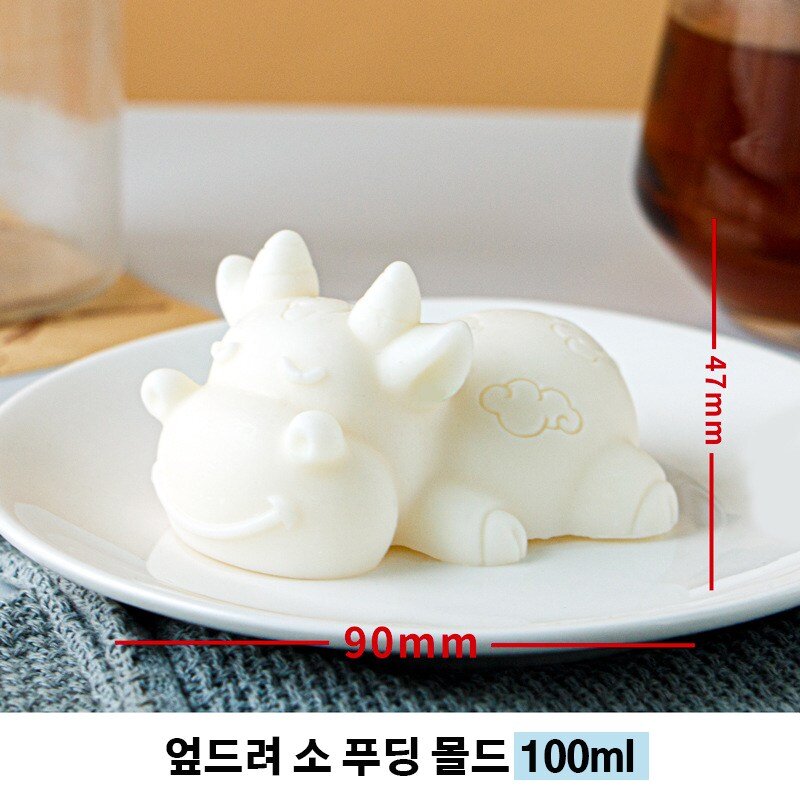 토끼 푸딩틀 고양이 실리콘 몰드 베이킹틀 디저트 몰드 동물모양 다양식 세트, 1개, cat
