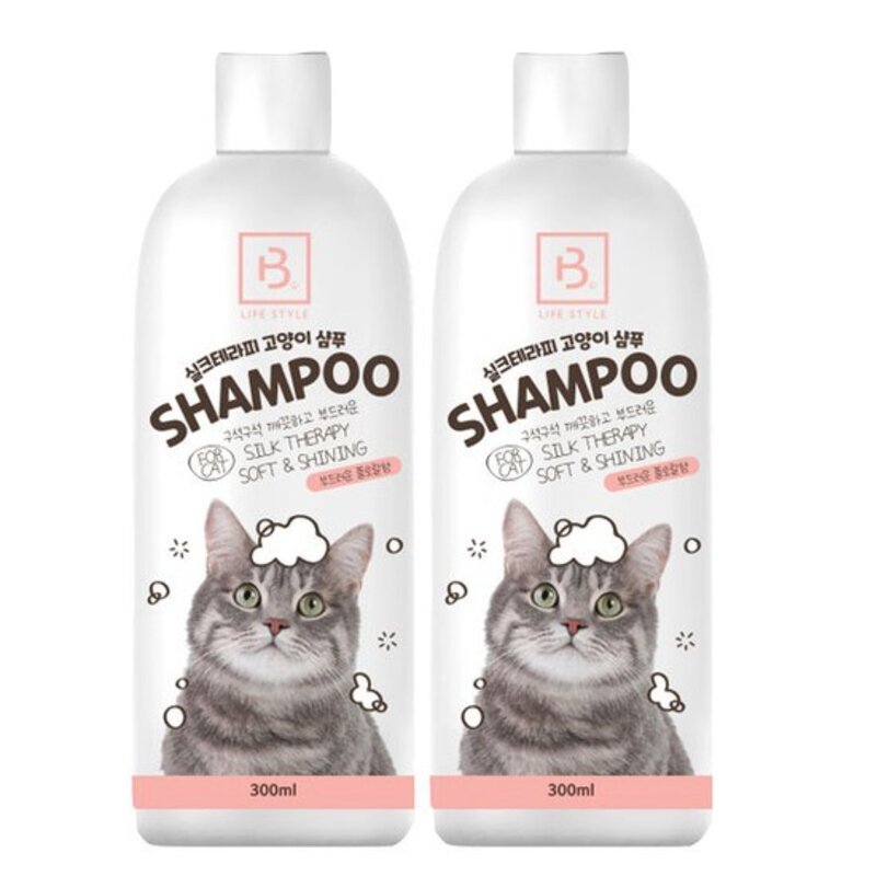 NEW 고양이샴푸 300ml 부드러운 플로랄향 x2개, 2개