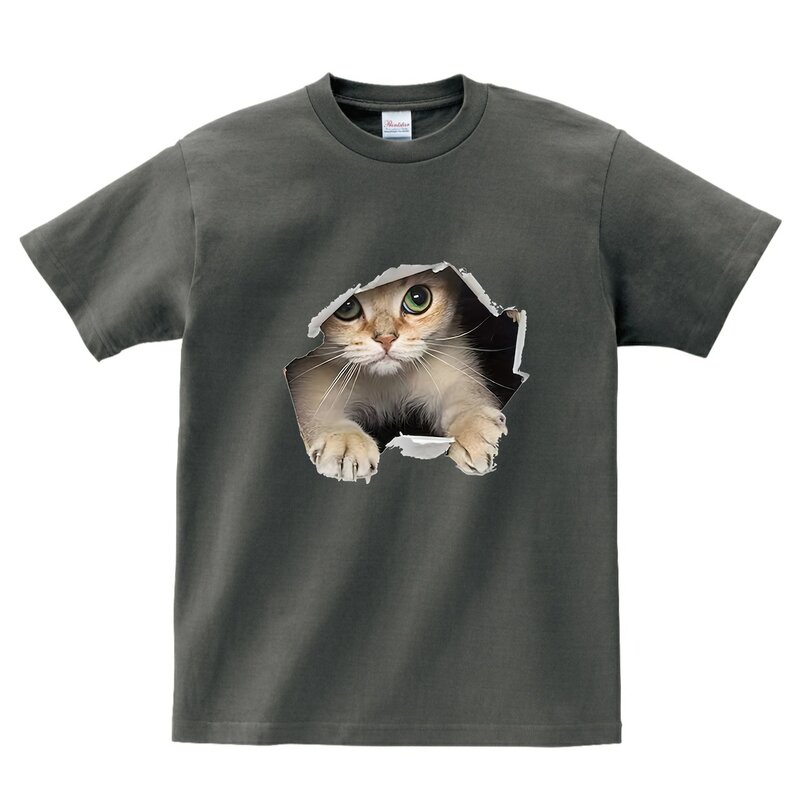 M/L/XL 남녀공용 고양이 반팔티 커플티 빅사이즈 우정티 반티 과티 단체티 남성복 여성복 티셔츠