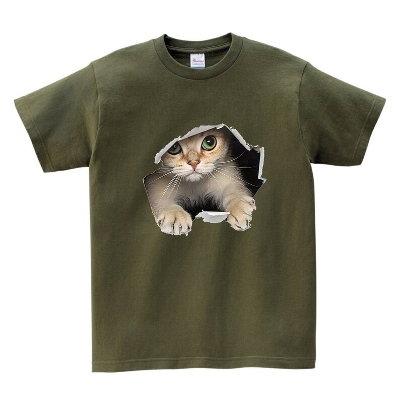 M/L/XL 남녀공용 고양이 반팔티 커플티 빅사이즈 우정티 반티 과티 단체티 남성복 여성복 티셔츠