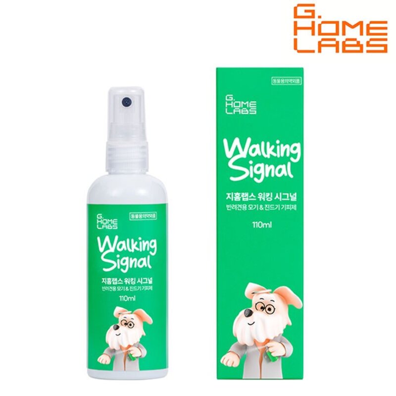 지홈랩스 워킹시그널 110ml 애견 반려견 강아지 전용 모기 기피제 진드기 퇴치제 이카리딘, 1개