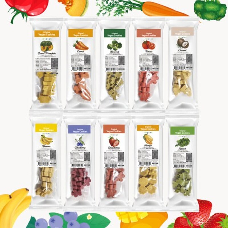 주베베 오리지널 강아지 비건 쿠키 40g 야채 과일 간식, 브로콜리(40g), 1개