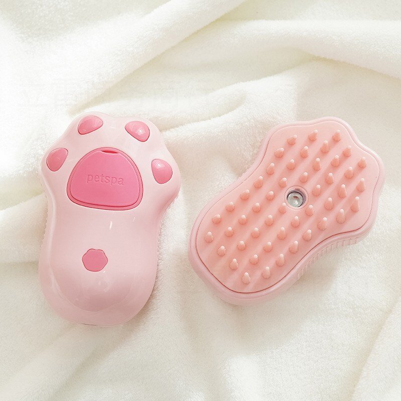 고양이 죽은털 제거 브러쉬 장모단모 공용 빗, 1개, 베이지(고양이 발모양)