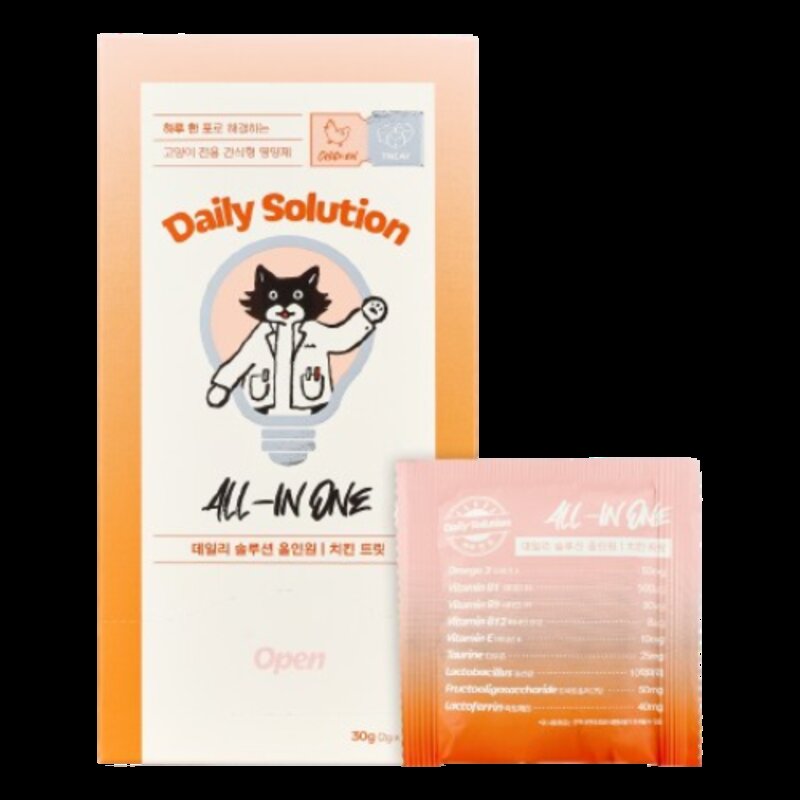 닥터펠리스 고양이 데일리 솔루션 올인원 영양제 30g, 1개, 면역력 강화, 치킨
