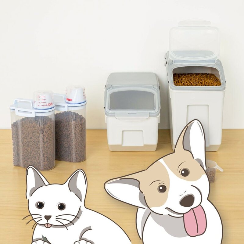 강아지 고양이 습기차단 사료보관통 간식보관함 소1+1 kpk*007kP, 소 1+1, 본상품선택, 2개