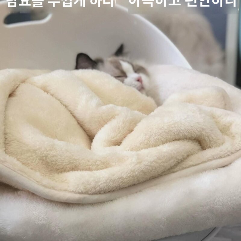고양이 담요 작은 이불 애완동물 담요 고양이 담요 고양이 잠 겨울 보온 강아지 담요 전용 담요 매트, 브라운, M-중형(21), 1개