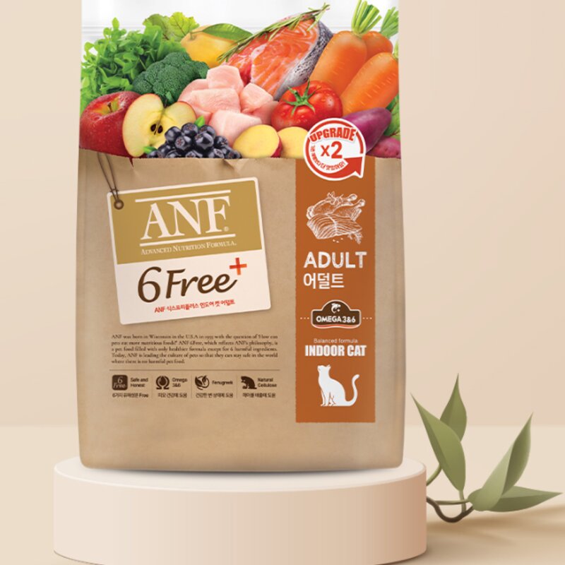 ANF 강아지 전연령 식스프리플러스 인도어 소고기&연어 건식사료, 소고기+연어, 400g, 4개
