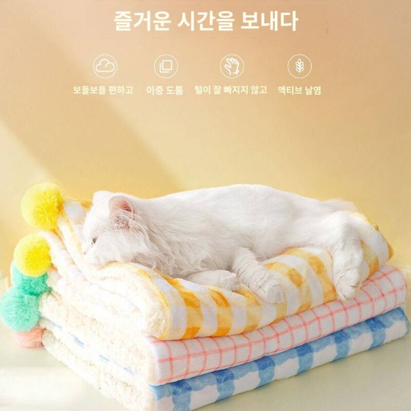 고양이 겨울 담요 강아지 전용 담요 침대 매트 겨울 보온 플란넬 도톰한 애완용 이불, 캐릭터 공룡, M(15근 이내 권장)55x45CM, 1개