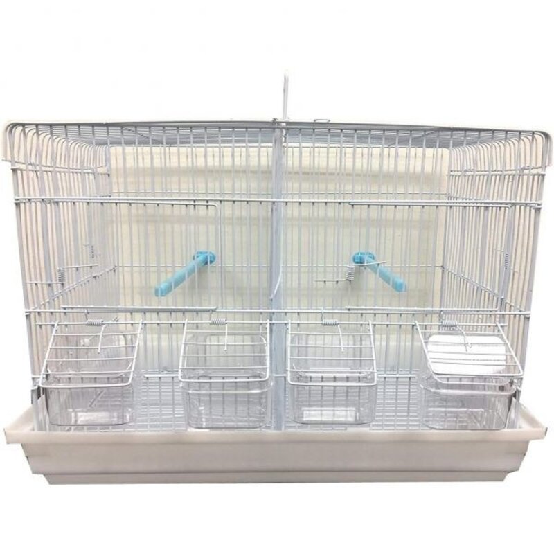 NEW Aviary Finches Canaries Breeder Bird Parrot Breeding Travel Vet Carrier Cage with Center Divid, One Cage, 1개