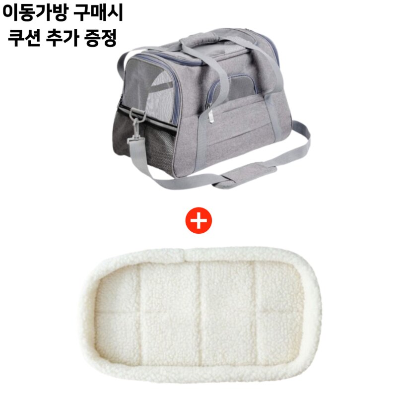 펫마크 반려동물 이동가방 강아지 고양이 메쉬 이동장 기내용, 1개