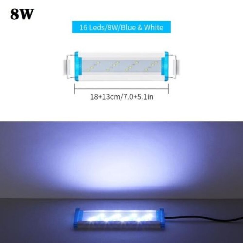 수족관조명 수족관LED 어항조명 슈퍼 브라이트 LED 수족관 조명 확장 가능한 클립 램프 수생 식물 어항 1870cm 90260V, 1개