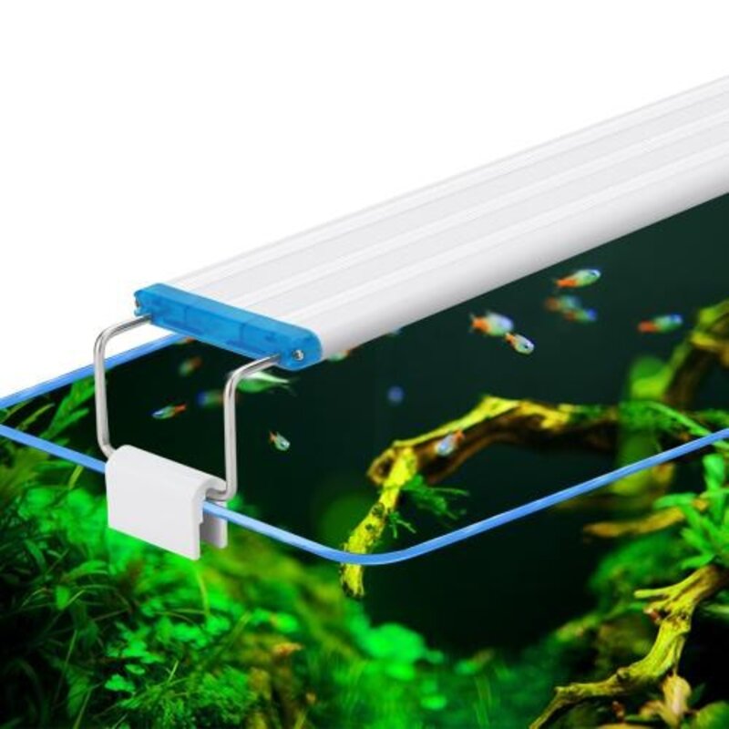 수족관조명 수족관LED 어항조명 슈퍼 브라이트 LED 수족관 조명 확장 가능한 클립 램프 수생 식물 어항 1870cm 90260V, 1개