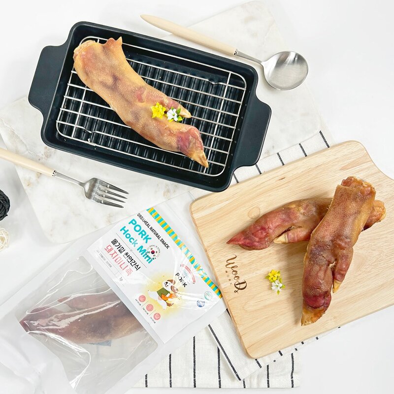 오래먹는 강아지 애견 천연간식 돼지미니족 1P, 1개, 200g