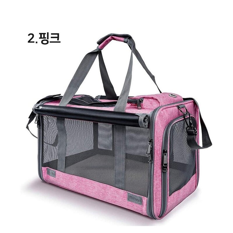 마켓벨롱 애견 이동가방 강아지 고양이 여행가방, 블랙, 1개