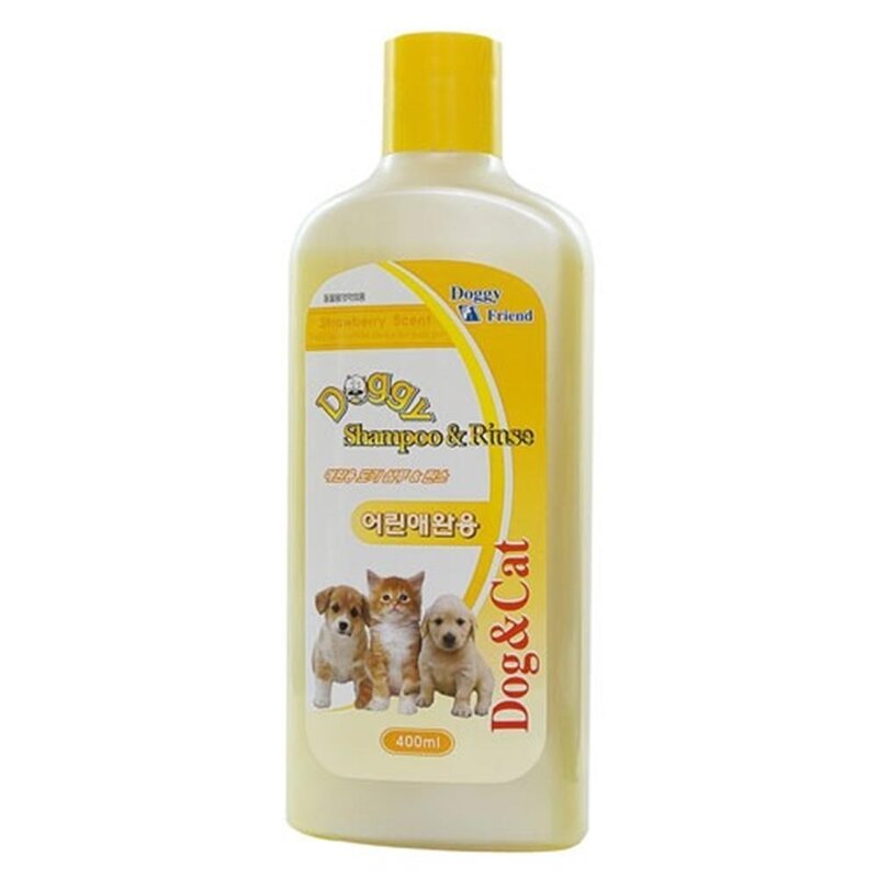 아기펫용 샴푸린스 올인원 목욕 400ml 깔끔 강아지 건강관리 댕댕이 모질개선 멍멍이, 1개