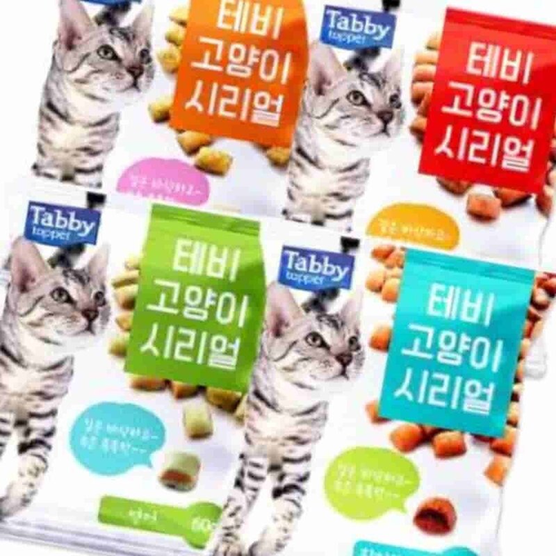송르둔 고양이시리얼 60g 4종세트 동물용품 애견용품