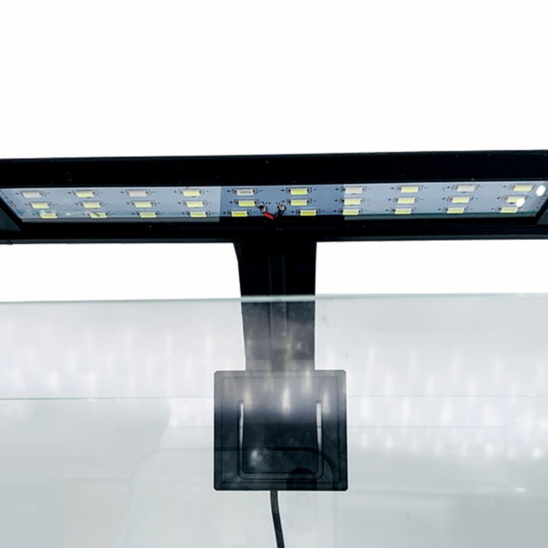 클립 어항조명 수조조명 걸이식 수족관 수초 LED 등, 3단 변색 5W 클램프 램프길이 10CM 6MM 글라스, 1개