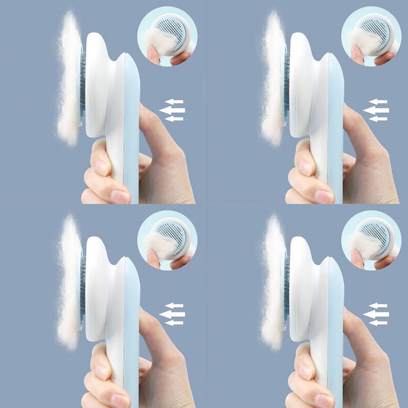 브러쉬 애견 강아지 간편 털정리 빗 털제거 털 제거 털갈이 미용 도구 펫 케어 반려동물 청, 상품선택, 블루, 1개