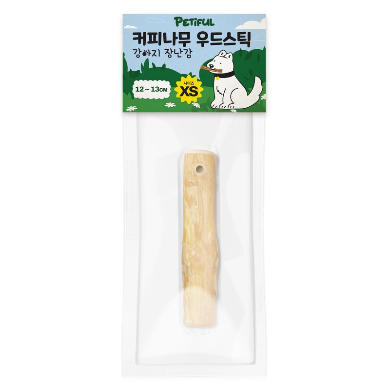 페티풀 강아지 커피나무 우드스틱 훈련용 장난감 M, 1개
