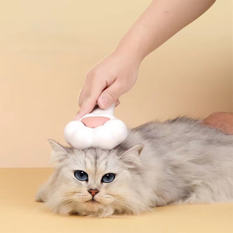 예보들 고양이 발바닥 반려동물 브러시 강아지 털관리 고양이 털 빗 고양이 브러쉬 강아지 브러쉬, 1개, 화이트
