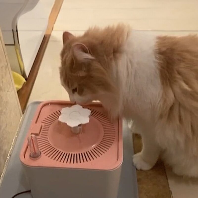 강아지 급수기 반려동물 자동 급수기 정수기 2.2리터 화이트색상, 단품, 단품