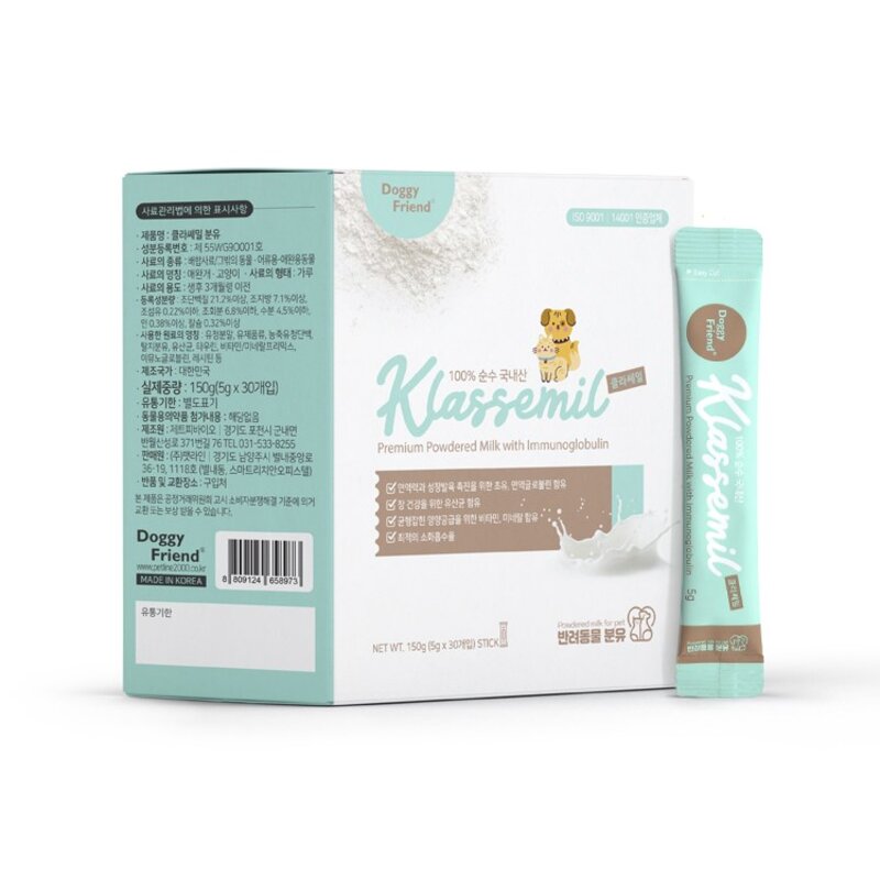 도기프랜드 클라쎄밀 분유 스틱 30개입 간편급여 안전제조, 1개, 150g