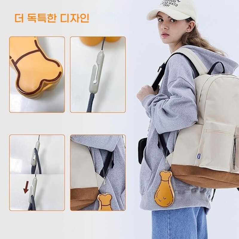 애견네 2 in 1 휴대용 애견 급식 급수기 물병 누수 방지 여행용 강아지 고양이, 1개, 오렌지