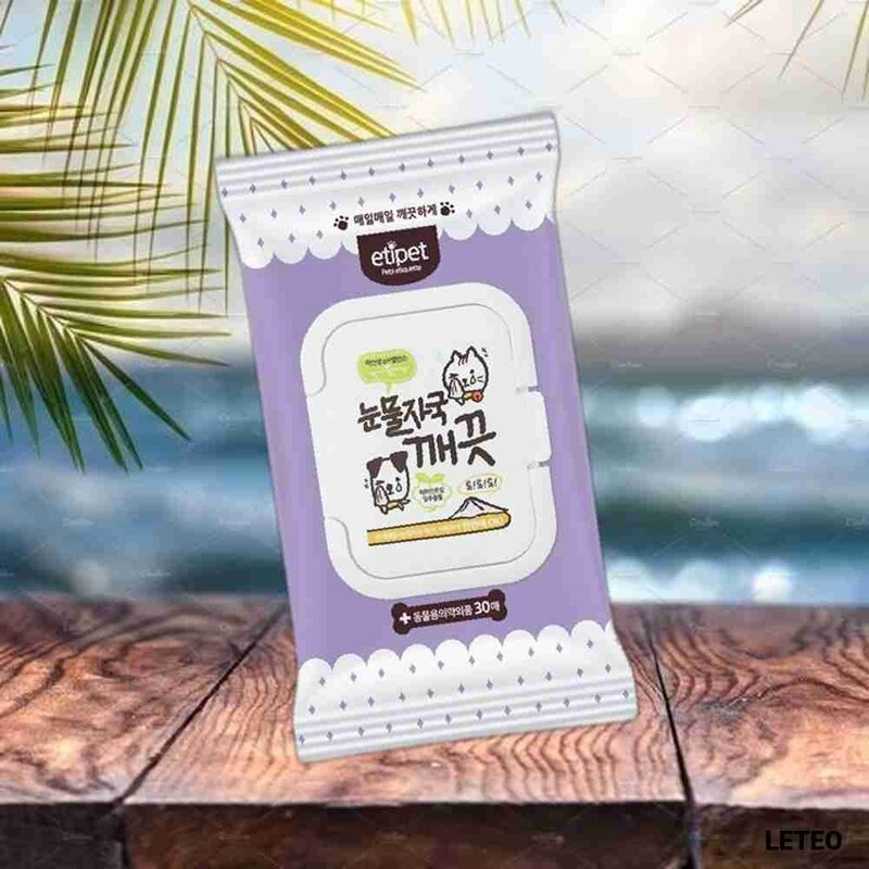 강아지 눈물자국제거 눈물지우개 청결 물티슈 강아지칫솔 애견티슈