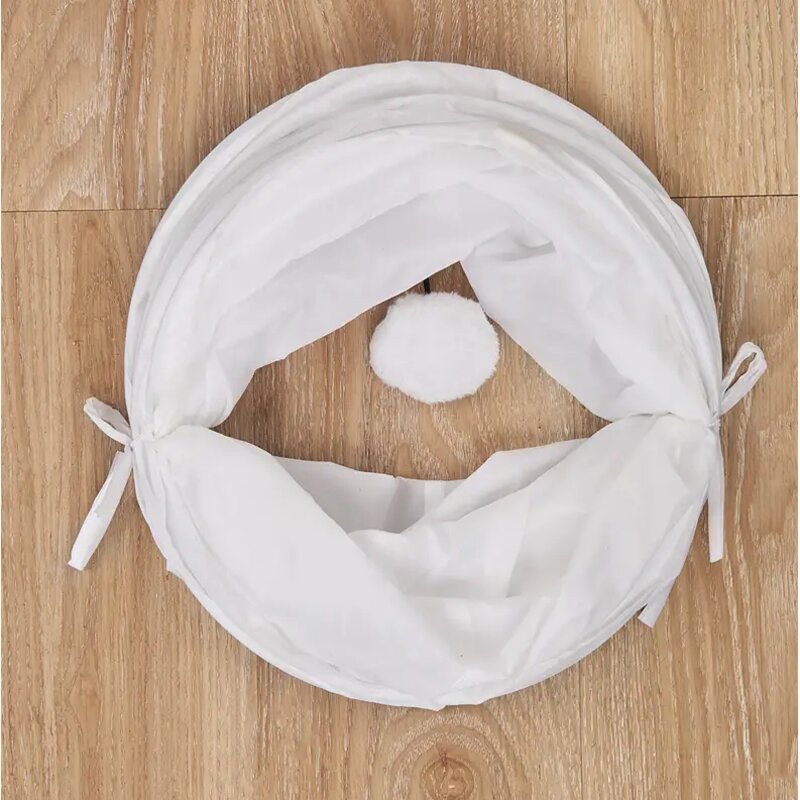아이사랑 고양이 터널 하우스 바스락터널 숨숨집 장난감 70cm, 화이트, 1개