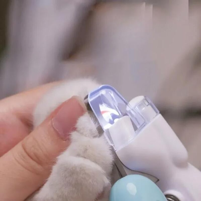 반려동물손톱깍기 개 고양이 작은 동물 발톱 트리머 애완 공급 Led 조명 손질 가위가있는 전문 손톱깎이, [01] A, 1개