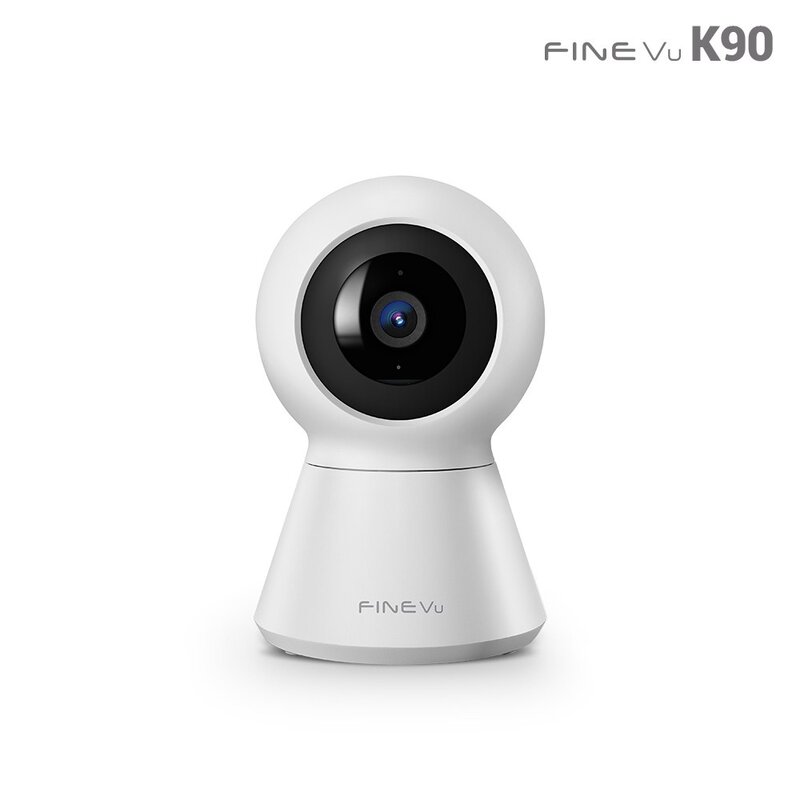 [강추특가][본사정품] 파인뷰 홈캠 K90 가정용 무선 홈CCTV 500만 화소 QHD 극초고화질 스마트폰CCTV 방범용 보안카메라 펫캠 아기 홈캠 고양이 강아지 홈캠, K90 화이트, 미구매, 미구매