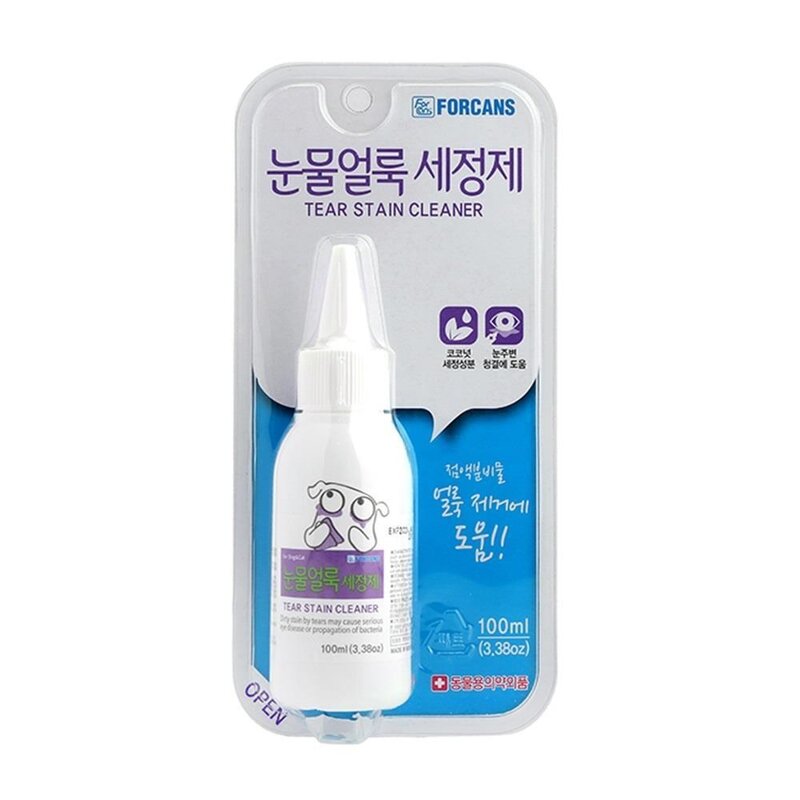 강아지 눈물세정제 눈물얼룩 안구건강 안구소독 치료 생활 위생 세균박멸, 1개, 100ml