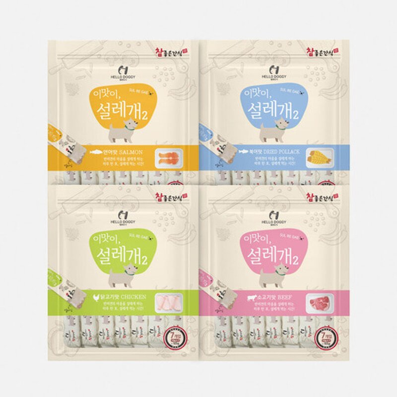 헬로도기 참좋은간식 설레개2 7p, 10개, 105g, 닭고기